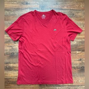 Men's Lacoste Red Vneck Shirt